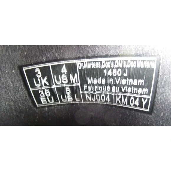 Dr. Martens 1460J Women's Zip Shiny Patent Leather Lace Up Boots Black 5L 36 EU - Picture 3 of 8